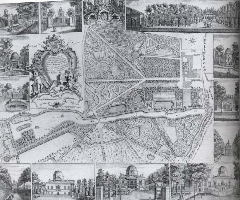 unknow artist Plan and views of Chiswick House